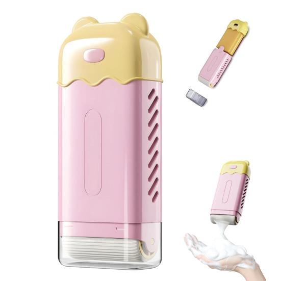 1/2/3Pcs Bear-Shaped Rolling Soap Holder Easy to Clean Multipurpose Bathroom Foaming Soap Box with Roller Bubble Case