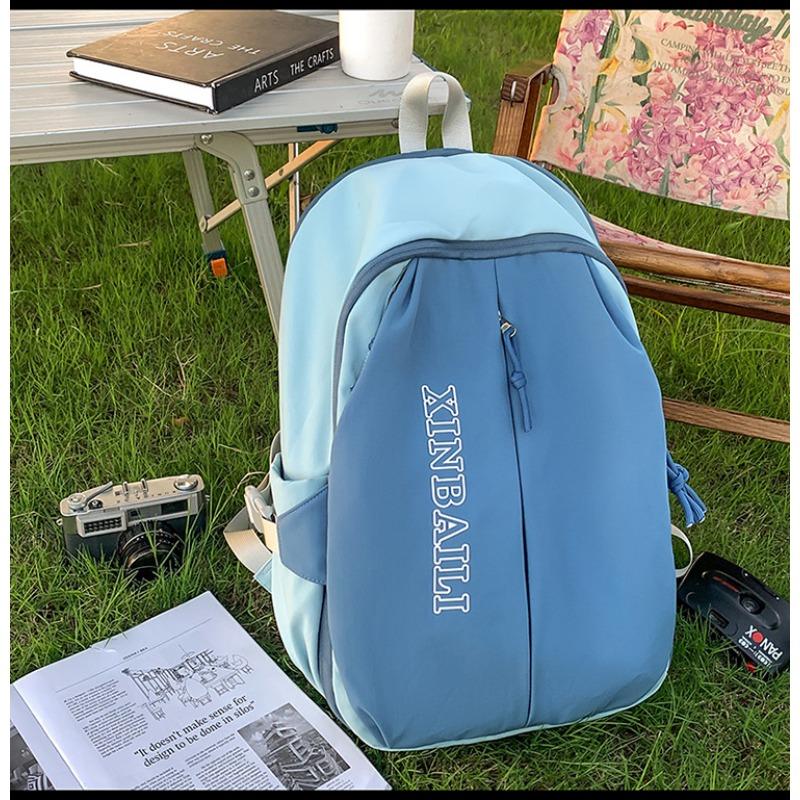 School bag new high value fresh contrasting splicing backpack couple lightweight mountaineering large capacity backpack