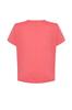 Women's Fashion Plus Size T-Shirt Crew Neck Short Orange Slit and Ruffle Detailed Boyfriend Knitted T-shirt
