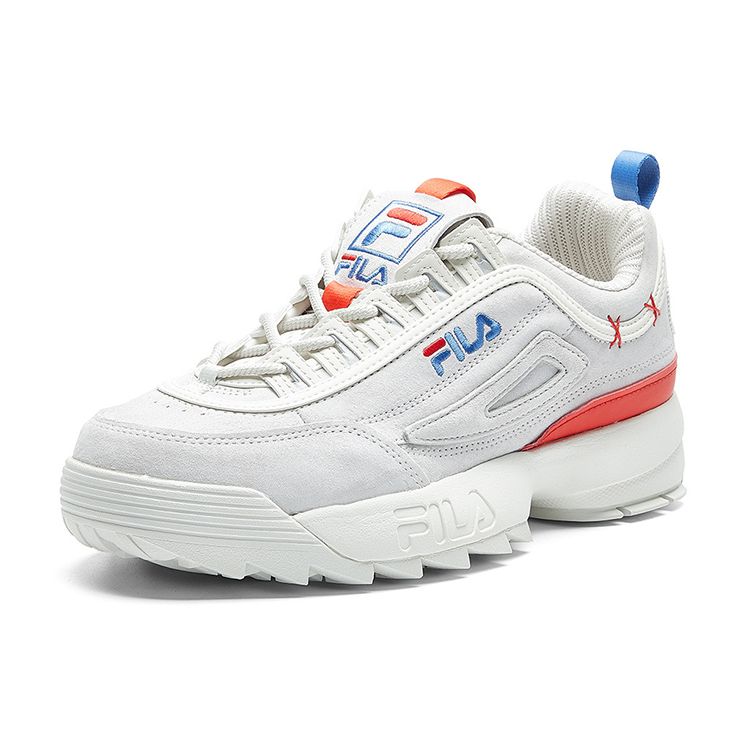 Fila Fusion Disruptor 2 Fabric Round Toe Lace-Up Low-Top Dad Sneakers Women Sneakers Fog-Gray T12W011402FVG