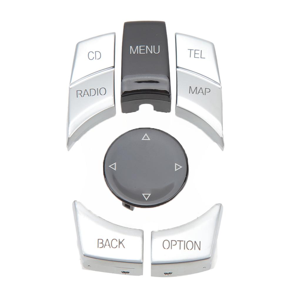 6Pcs Central Control Multimedia Button ABS Silver Plated for BMW F20 F21 F22 F23 F87 F30 F31 F34 F35 F32 F33 F36 F82