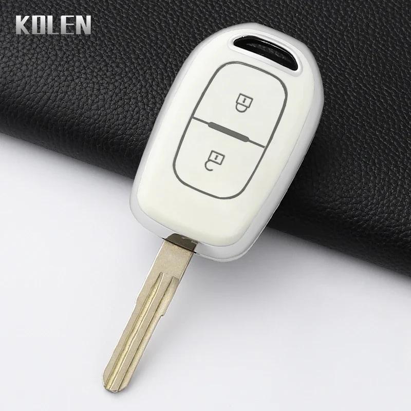 Fashion Tpu Car Key Case Cover For Renault Kwid Traffic Symbol Sandero Logan Lodgy Dokker Dacia Duster 2 3 Buttons Protector Fob