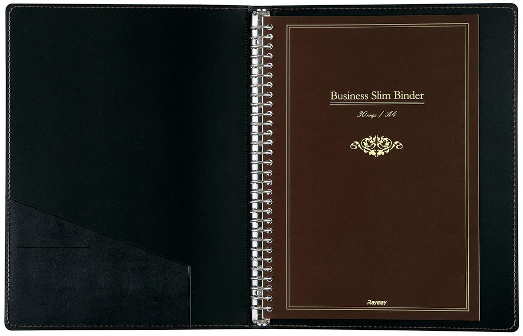 Raymay Fujii Kroužkový pořadač Business Slim A4 Černý QE1126B