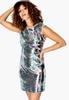 Girls On Film Damen/Damen Aion Metallic-Paillettenkleid
