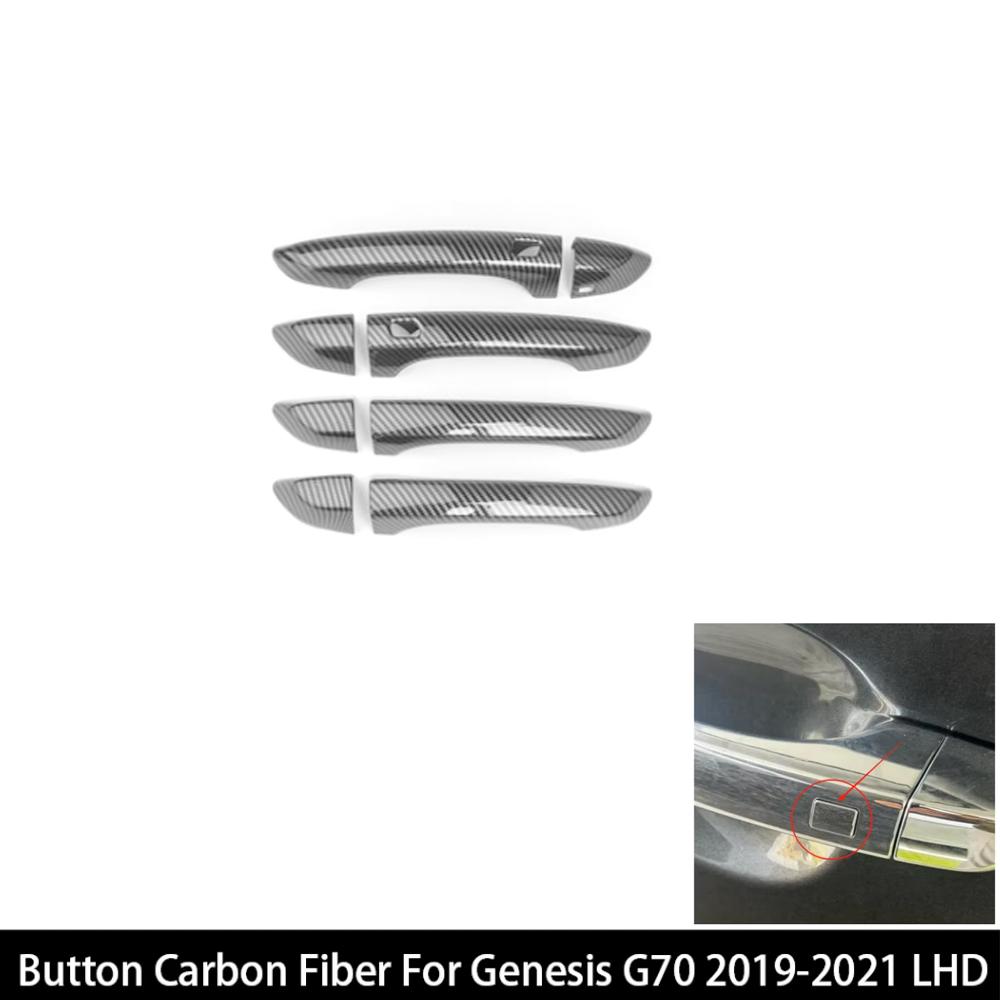 Pour Genesis G70 -2025 Tuning Voiture Fibre de Carbone Console Centrale Levier de Vitesse Boutons de Fenêtre Couvercle d'Aérateur Central Accessoires LHD