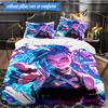 Fantasy Warrior Jing 3pcs K-pop music group Bedding set,Ideal for Bedroom, Dormitory,Including Duvet Cover And 2pcs Pillowcases,Fan gifts