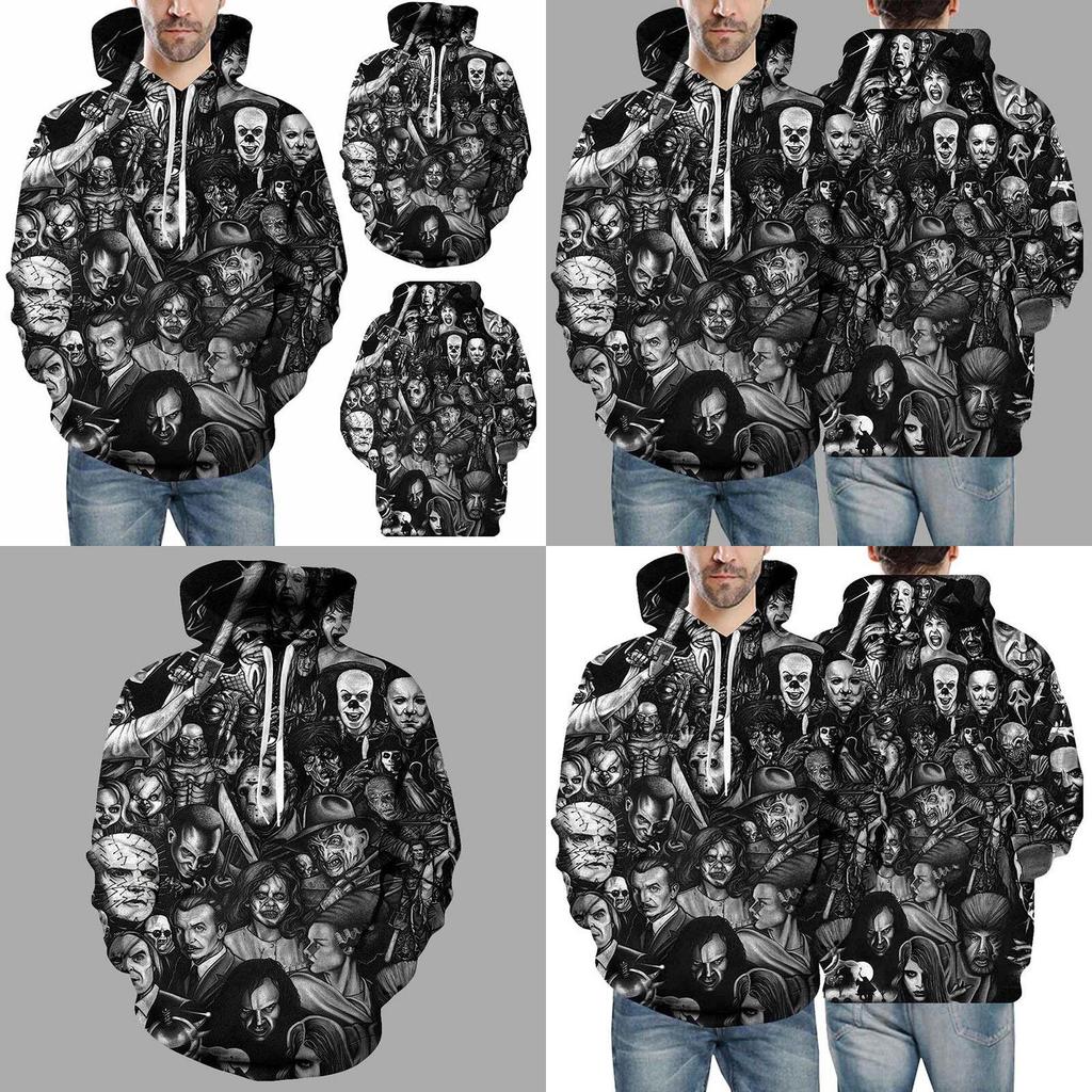 Soft And Comfortable 3d Printed Skull Hoodie For Men And Women With Drawstring Hood