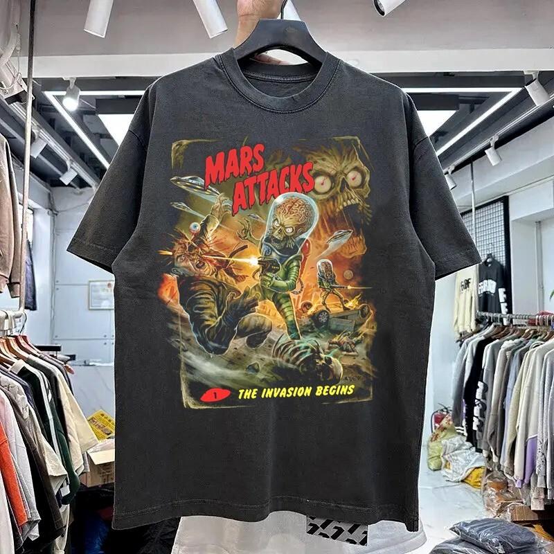 90s Remake Mars Attacks Movie short sleeve T shirt classic style Unisex T-Shirt M