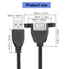 USB 2.0 Male To Female Extension Cable With Panel Mount Screws Fast Data Transfer Cord 25/50/100/150/200/300/500CM