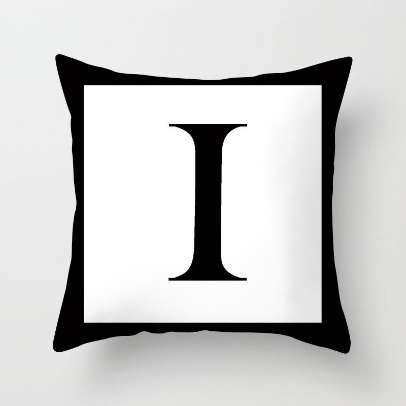 

Диван Офісна наволочка Домашній декор Чорно-біла наволочка Алфавіт Наволочка Автомобіль Наволочка 40x40cm