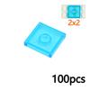 DIY Transparent Clear Building Blocks Smooth Thin Bricks Compatible with Leading Brands