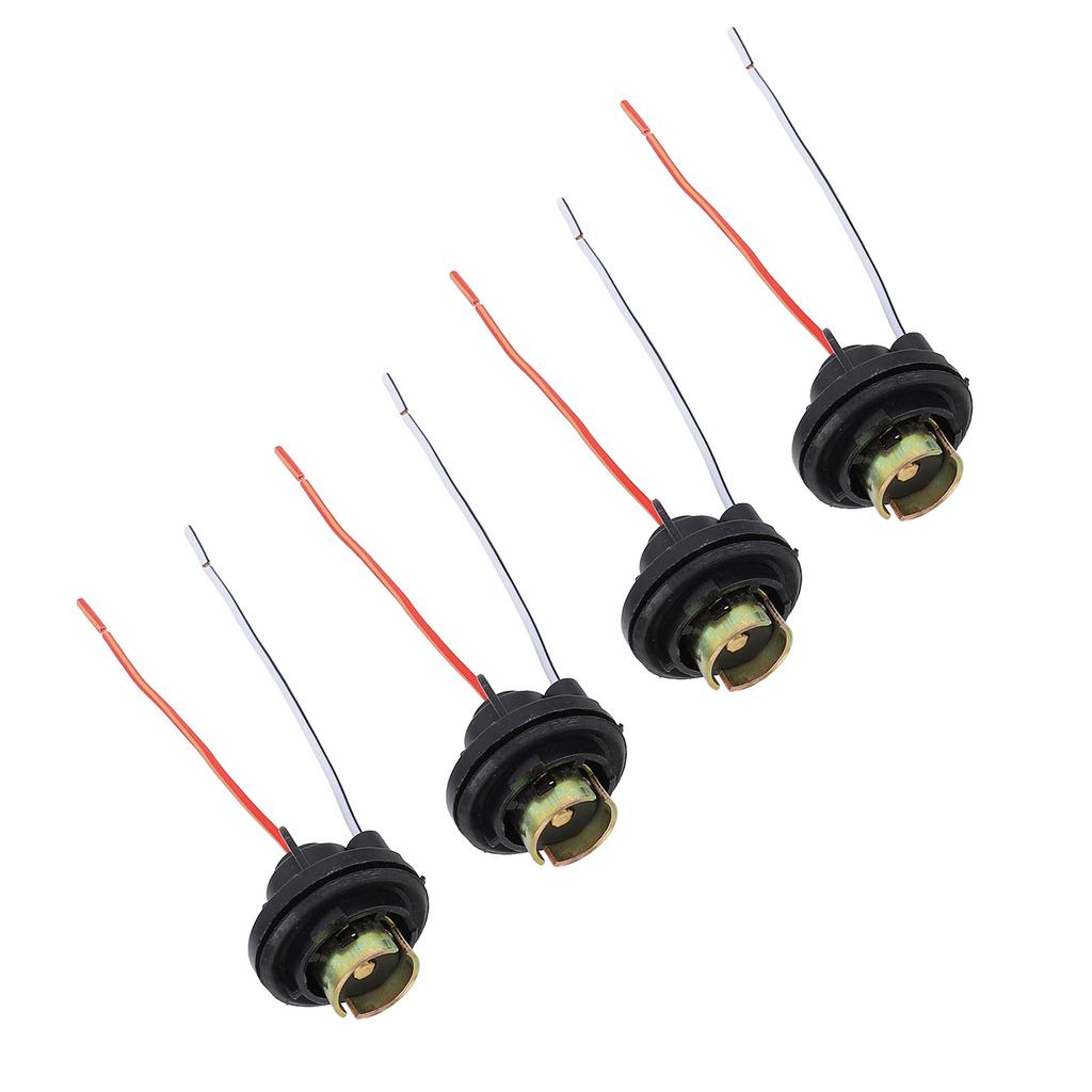 4 Packs Tail Light Socket Pre Wired Water Resistant DC12 To 24V 1156 BA15S Taillight Bulb Socket Hol