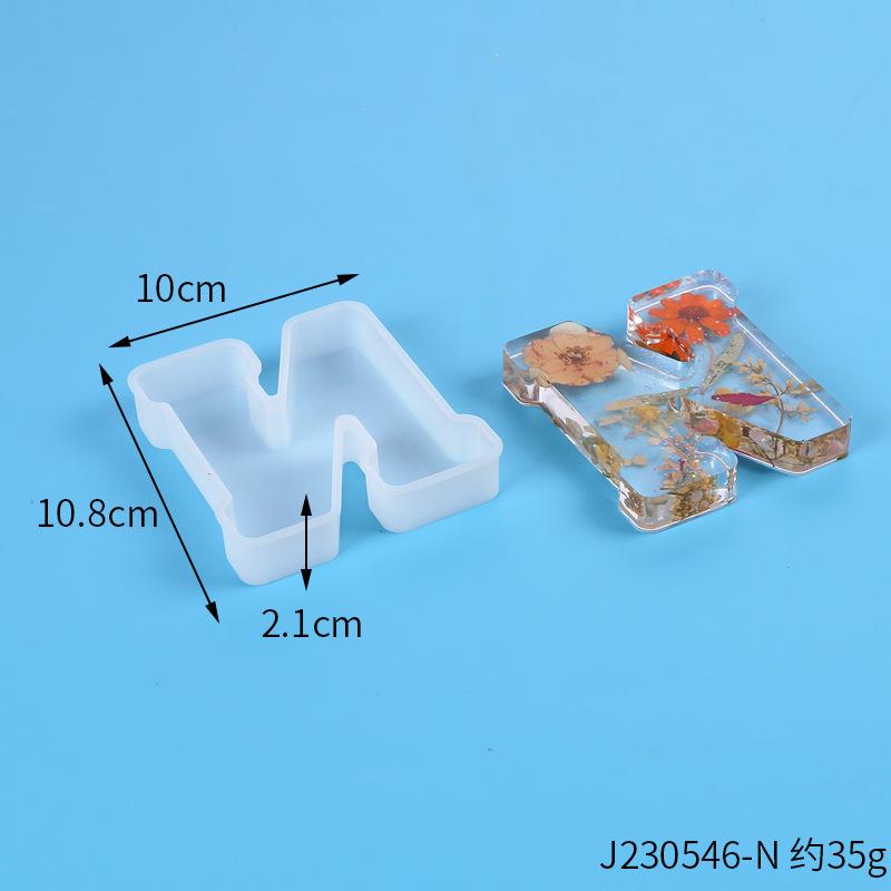 A-Z Alphabet Letter Shape Silicone Resin Casting Molds DIY Epoxy Resin Moulds