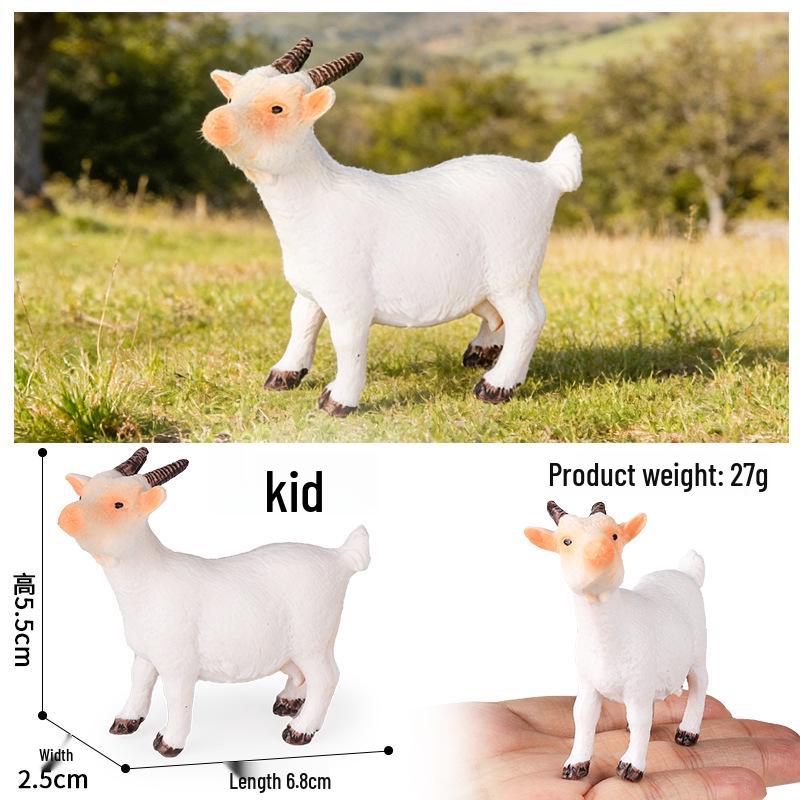Realistic Animal Models: White Fox, White-tailed Deer, Arctic Fox Children's Gift Toys