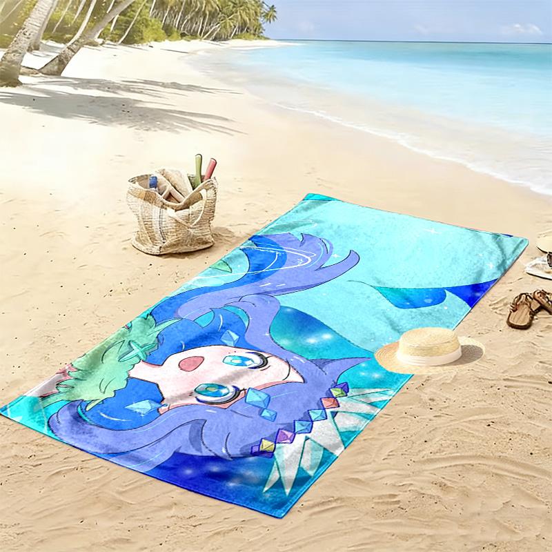 Cute Lyra Print Beach Towel, Large Soft Quick Dry Towel for Beach Camping Swimming