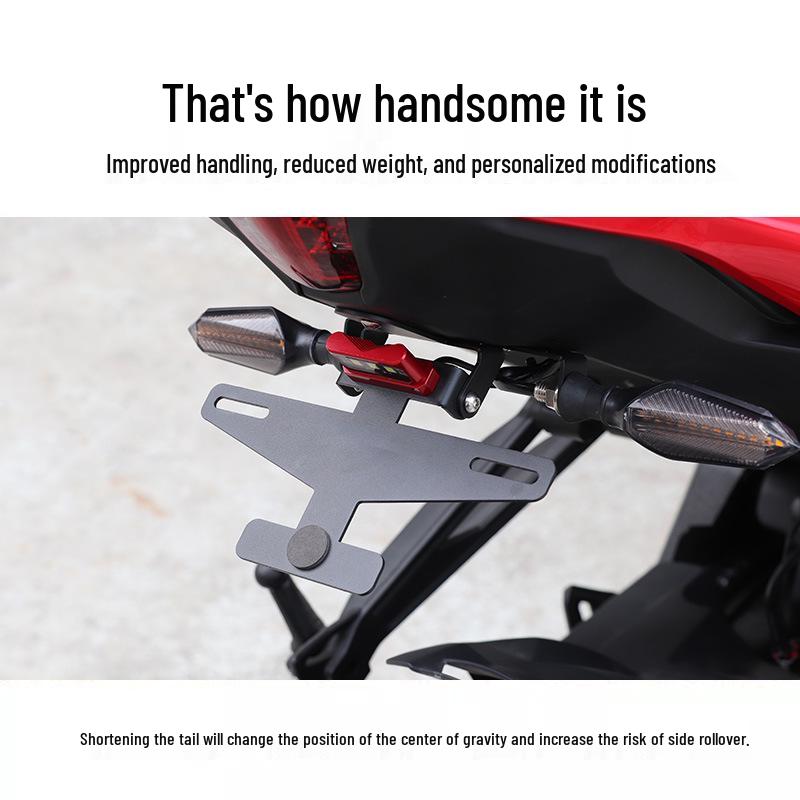 Qianjiang QJ Race 400/600 Motorcycle Short Tail Folding License Plate Bracket Accessories