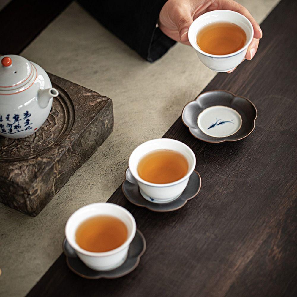 Ceramic Tea Cup Coaster Heat-resistant Insulation Pad Tableware Snack Dish  Hotel