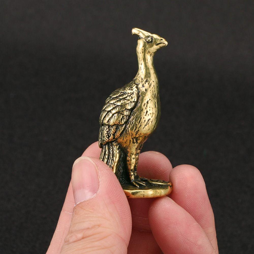 

Brass Tea Pet Handicraft Miniatures Sculpture Crafts Peacock Statue Office Peacock