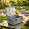 Large Capacity Insulated Food Box Portable with Hinged Lid