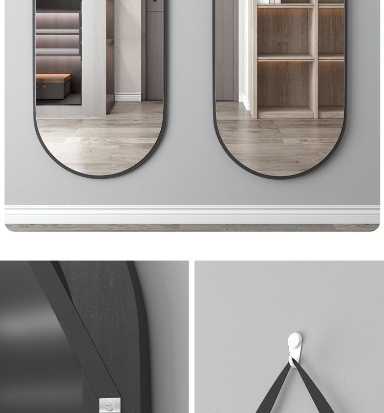 Wall-Mounted Full-Body Dressing Mirror for Girls' Bedroom - No Drilling Required, Insta-Worthy Fitting Mirror