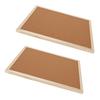 2 Stück Korkplatten 30x40cm mit Holzrahmen Bürowände Dekorative Hänge-Pinnwand Notiz Memo Bulletin