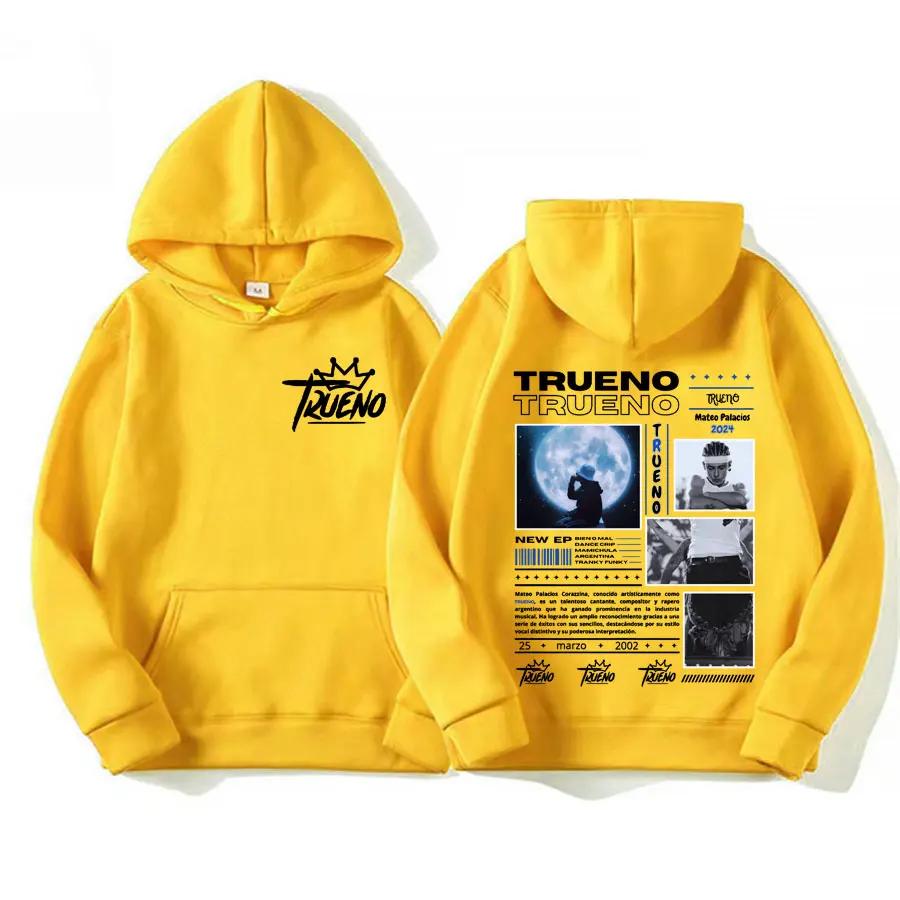 Rapper Trueno Pattern Hoodie Men's Hip Hop Fashion Retro Sportswear Men's and Women's Harajuku Cool Casual Hoodie Street Wear
