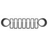 Front Grille Cover with Headlight Rings for Wrangler JL Carbon Fiber Look Car Accessories In and White (2024) - Red, Black, (Black)