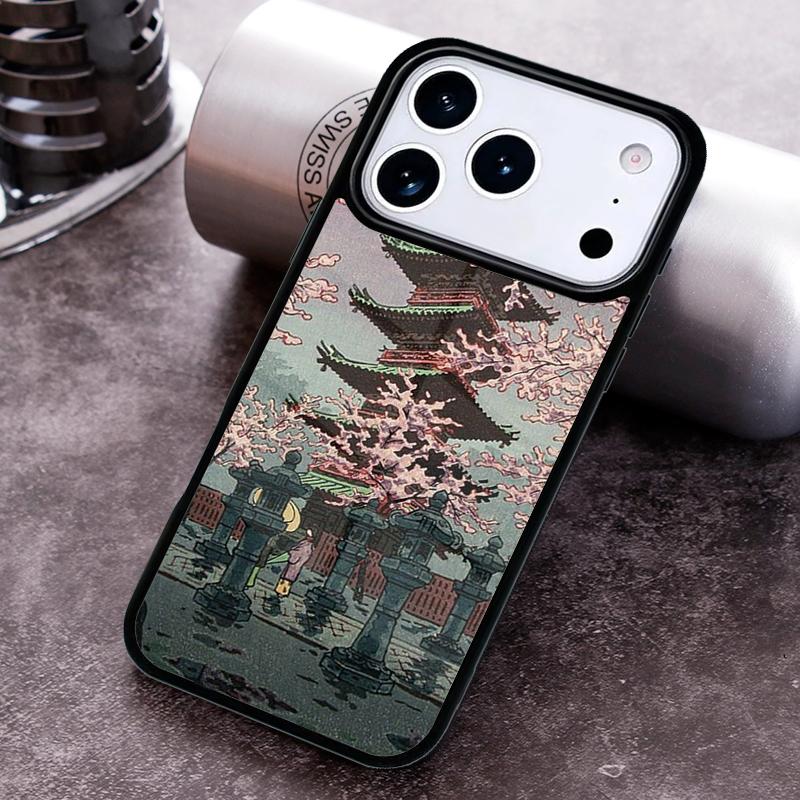

Japanese Wave Art Phone Case for iPhone 17 16 15 Pro Max Air 14 13 12 11 Plus Shockproof Cover iPhone 16e