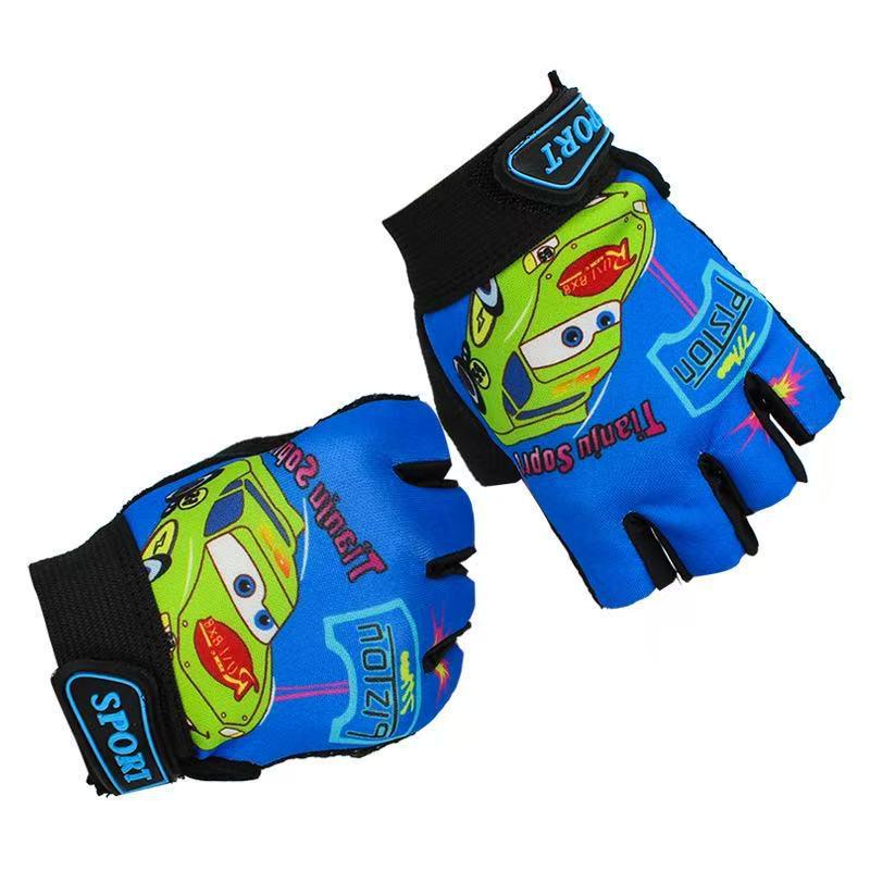 Kids' Non-Slip Breathable Half-Finger Cycling Gloves for Summer Outdoor Sports