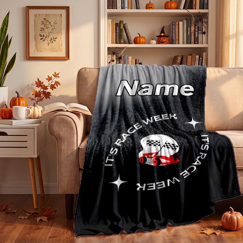 F1 Custom Flannel Blankets Soft Warm Cozy Throws for Home Decor Holiday Gifts