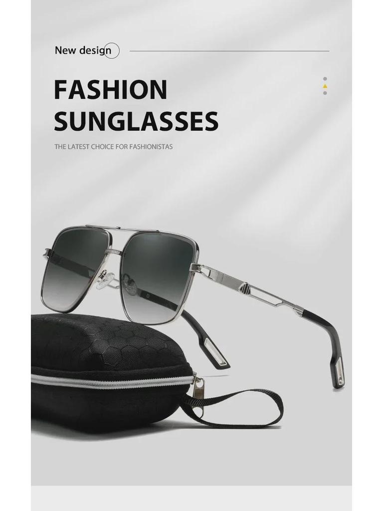2273 Retro UV400 Double Beam Aviator Sunglasses - European & American Sports Style