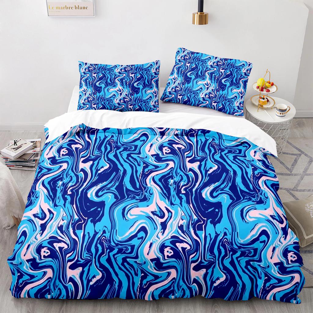 Marble King Queen Duvet Cover Green Gold Pattern Bedding Set For Teens Adults Red Love Heart Teal 2/3Pcs Polyester Quilt Cover