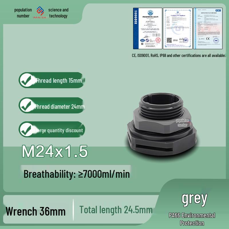 M12 Waterproof Breathable Nylon Automatic Vent and Pressure Relief Valve for Fermentation