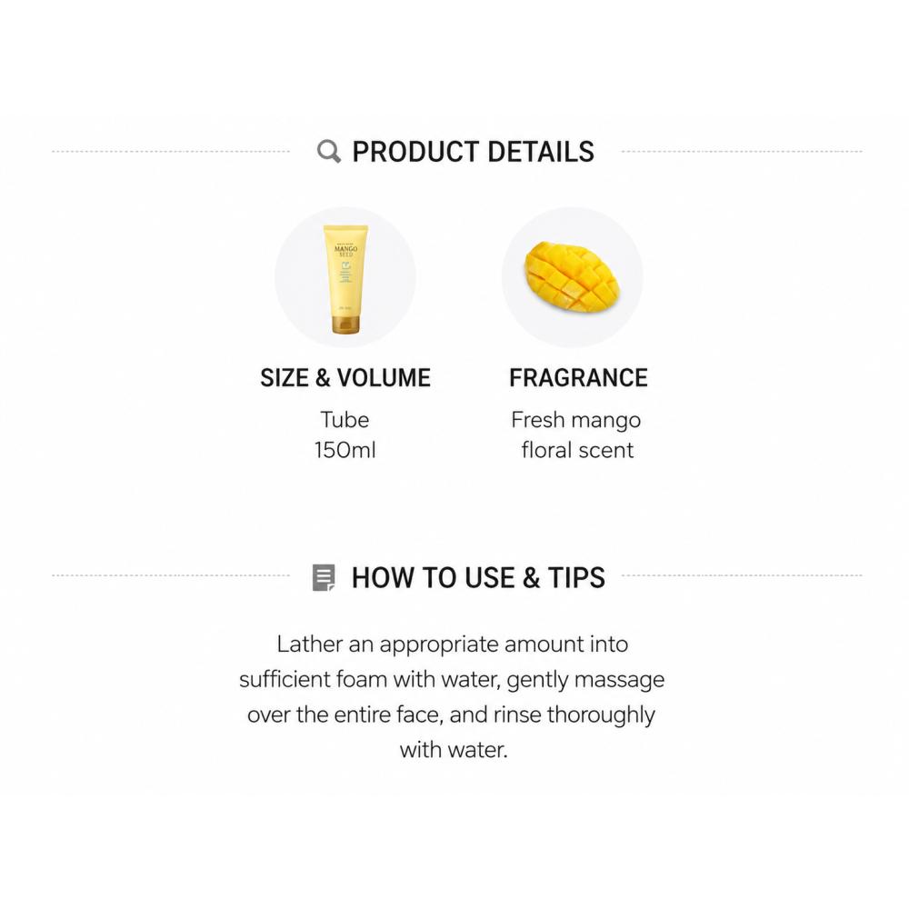 [The Face Shop] Mango Seed Advanced Ceramide Creamy Foaming Cleanser 150ml