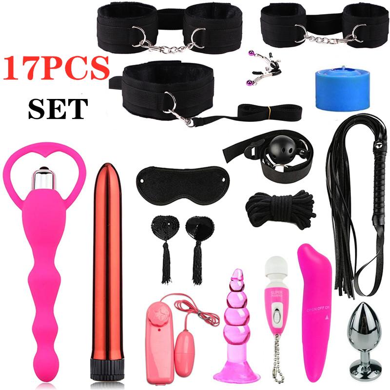 19PCS Set Bundled Binding Kit Erotic Restraint Set Bondage Bdsm Kit for
