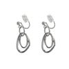 Niche Metal Circle Clip-On Earrings for Unpierced Ears - Fashionable, Mosquito Coil Design