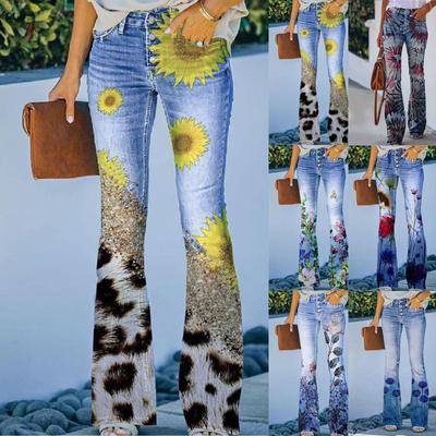 Pantalones casuales de pierna ancha para mujer, pantalones de pierna recta, pantalones de cintura alta sin cinturón