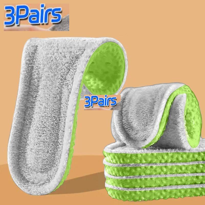 3 Pairs Winter Self-heating Insoles Women Men Thicken Thermal Plush Shoe Pads Unisex Sports Boots Cashmere Inserts Padding