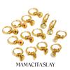 MamacitaSlay 316L Stainless Steel Multi Colored Zircon Hoop Earrings 18K Gold Plated Waterproof Jewelry Women's Minimalist Gifts