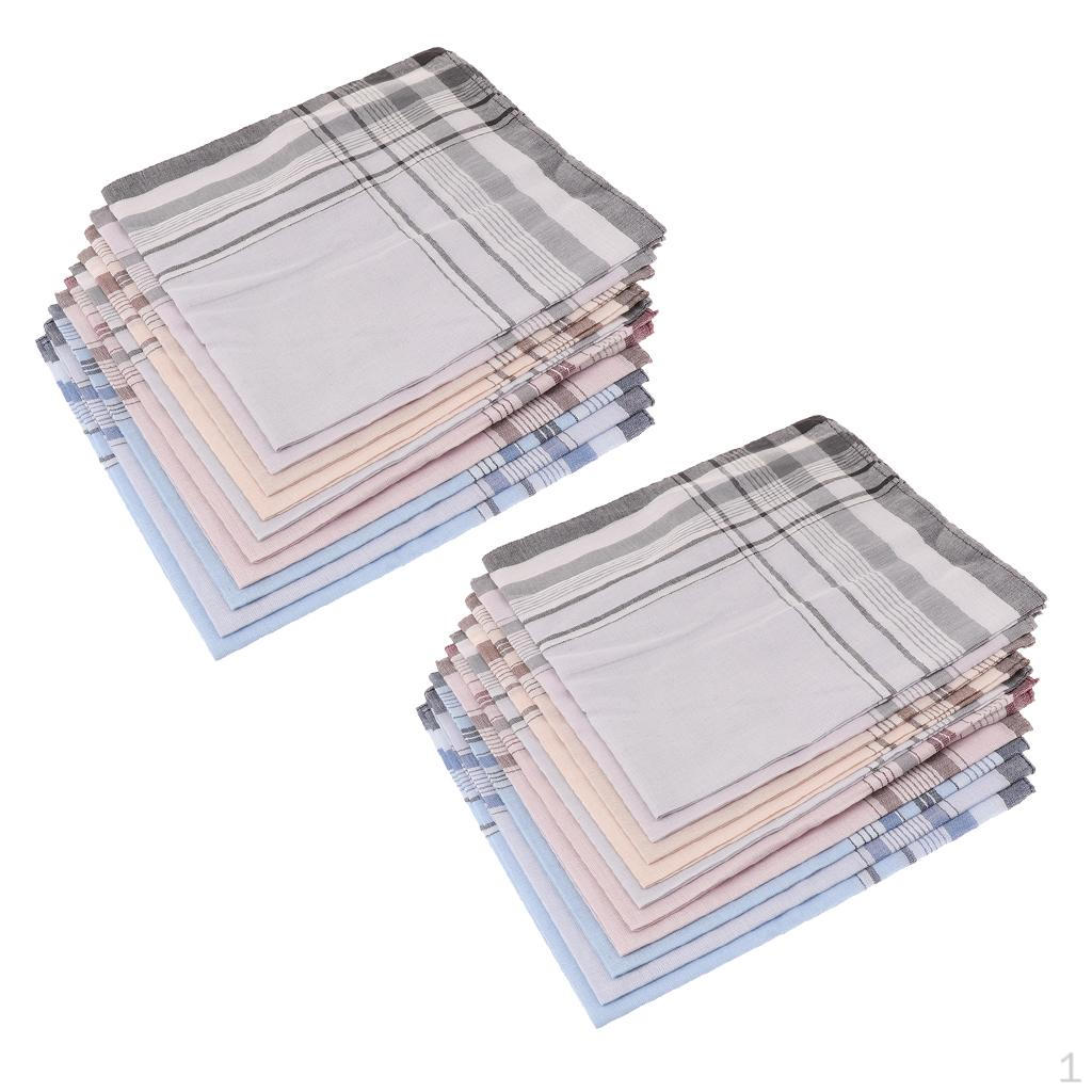 

20x Мужской Женский Чистый Клетчатый Носовой Платок Костюмы 8x38см