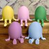 Articulated Bunny Egg Figurine Easter Decoration Movable Leg Joint Egg Statue Home Office Desktop Ornament And Gift
