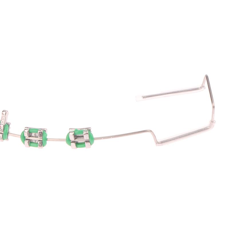 1 Pair Temporary Tooth Decoration With Metal Wires Multicolour Metal Bracket Orthodontic Ligature Ties Dentist Material