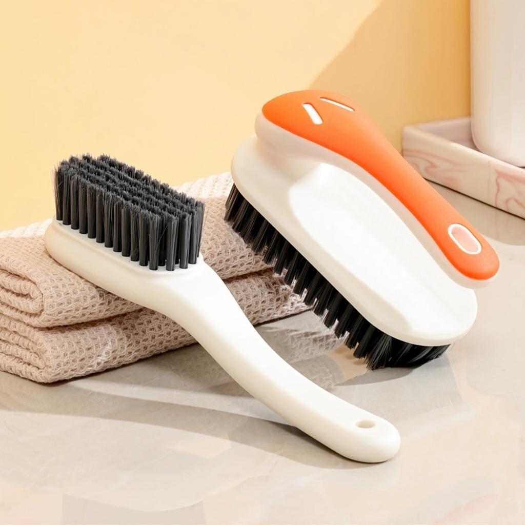 Medium Firmness Multipurpose Scrub Brushes - Reusable Non-Shedding Bristles for Bathroom, Kitchen, and Laundry Cleaning - No Electricity Required