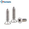 304 Stainless Steel Self-Tapping Wood Screw, Countersunk Flat Head, M3/M4/M5, KA Point Tail