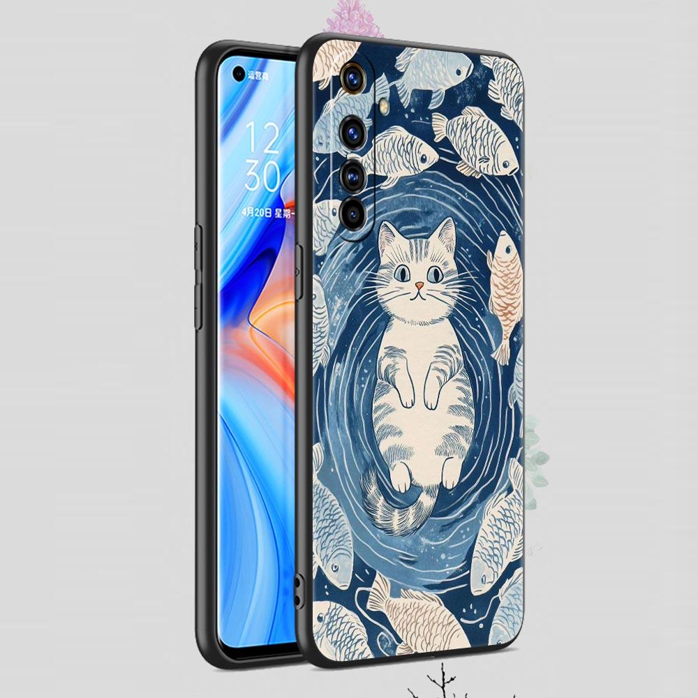 Blue Ocean Fish Case For Realme C67 C63 C55 C53 C35 C25 C21 GT 2 3 5 6 10 11 12 13 Pro Plus 5G Soft TPU Phone Cover Fundas Bags