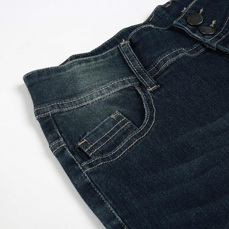 Amerikanische Retro Hüftjeans mit Schlag - Distressed Vielseitiger Stil für Spicy Girl Look