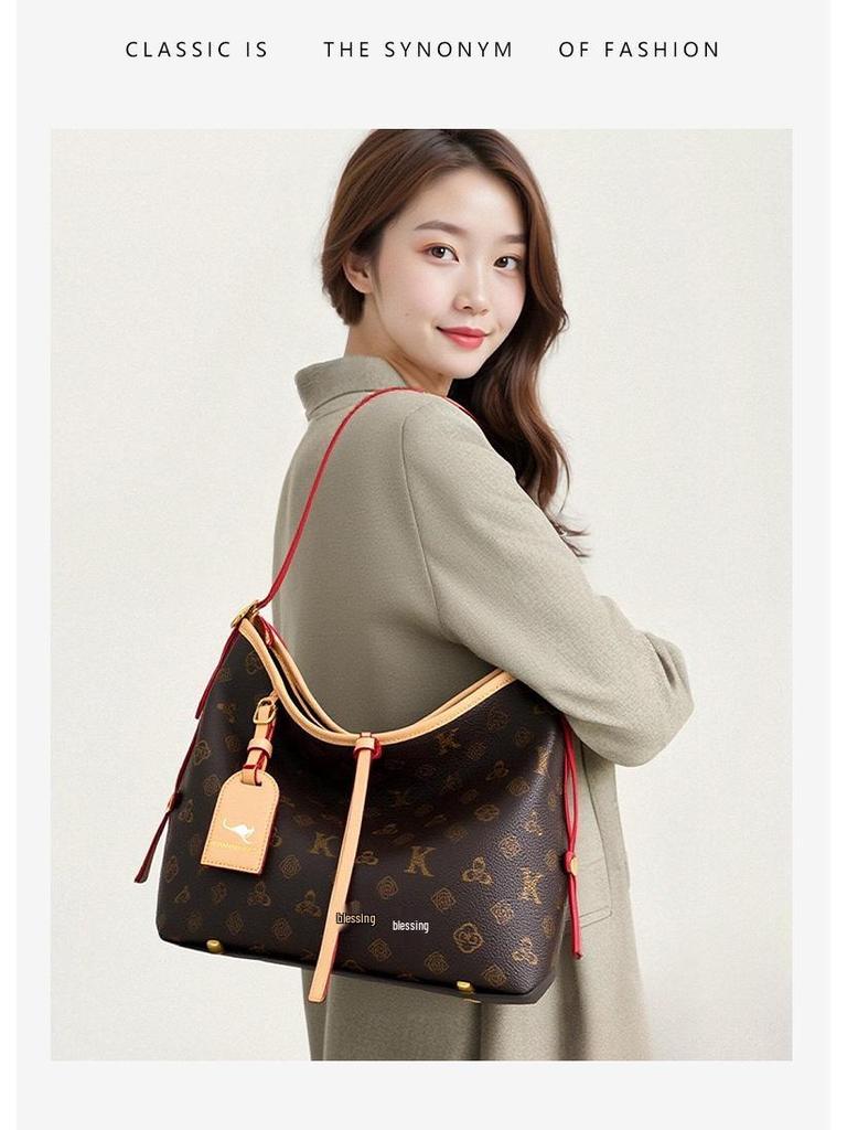 Damen 2025 Retro Floral Tragetasche - High-End, Mode Schulterhandtasche mit großer Kapazität