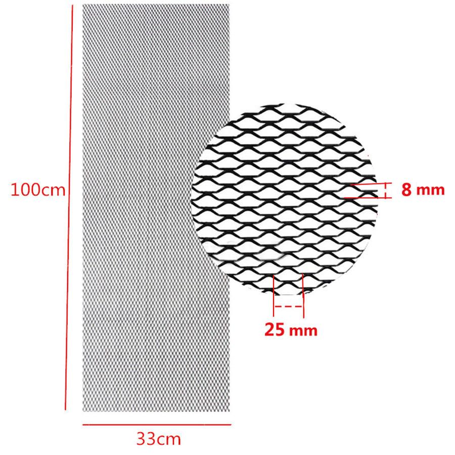 1 ks 40" x 13" stříbrná hliníková síťovina automobilové přední mřížky v šestihranném provedení