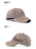 Men's Korean Style Distressed Baseball Cap with Retro Letter 3D Embroidery
