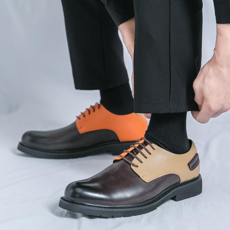 2025 Genuine Leather Mens Dress Shoes Black Formal Social Shoe Male Business Wedding Derby for Man Luxury Italian Oxford Loafers